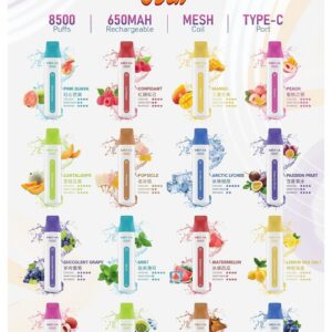 MEHA VBar 小白條一次性電子煙 8500口大容量｜拋棄式便攜設計
