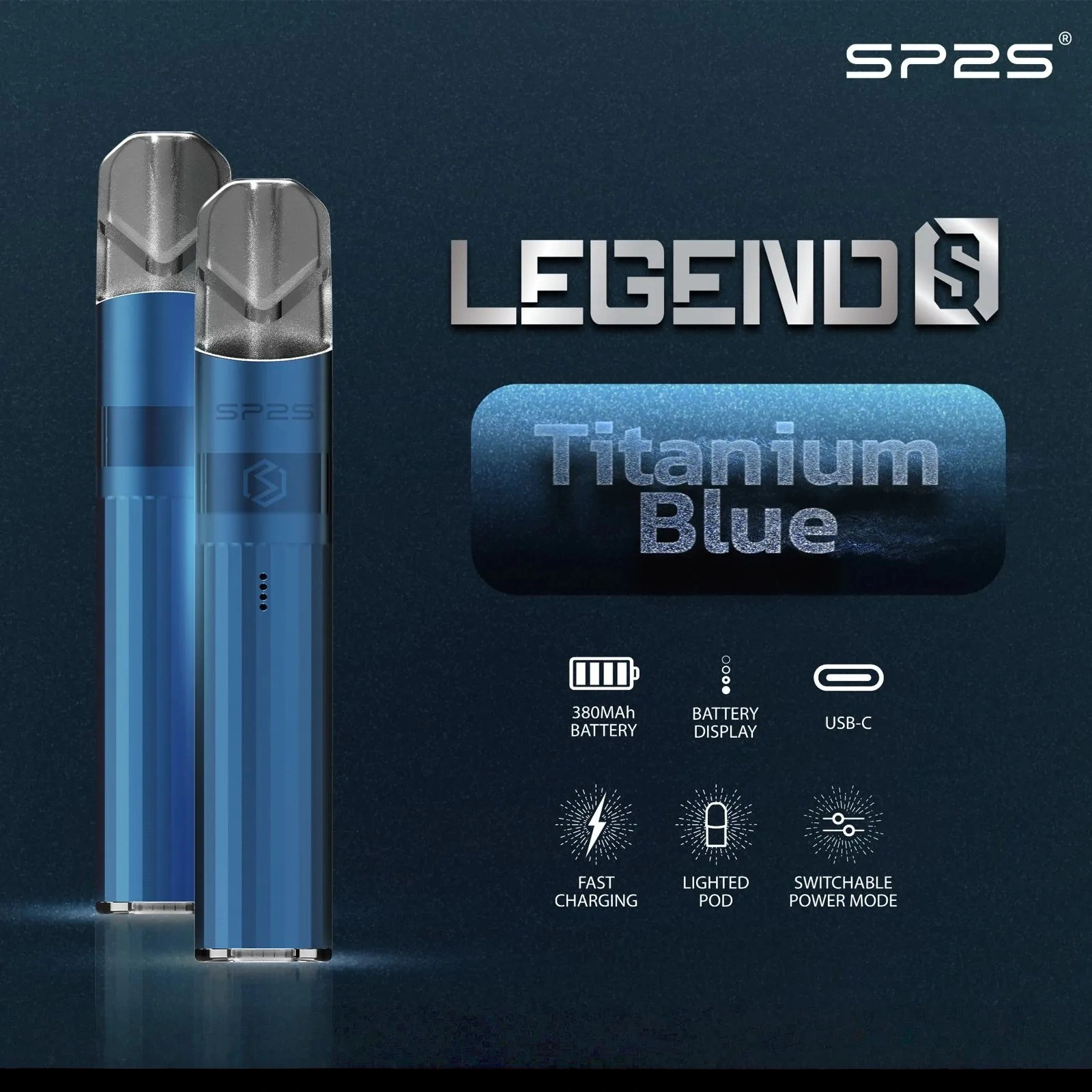 SP2S 鈦金屬升級版主機 質感機身 通用一代煙彈|思博瑞充電式霧化桿:圖片 4