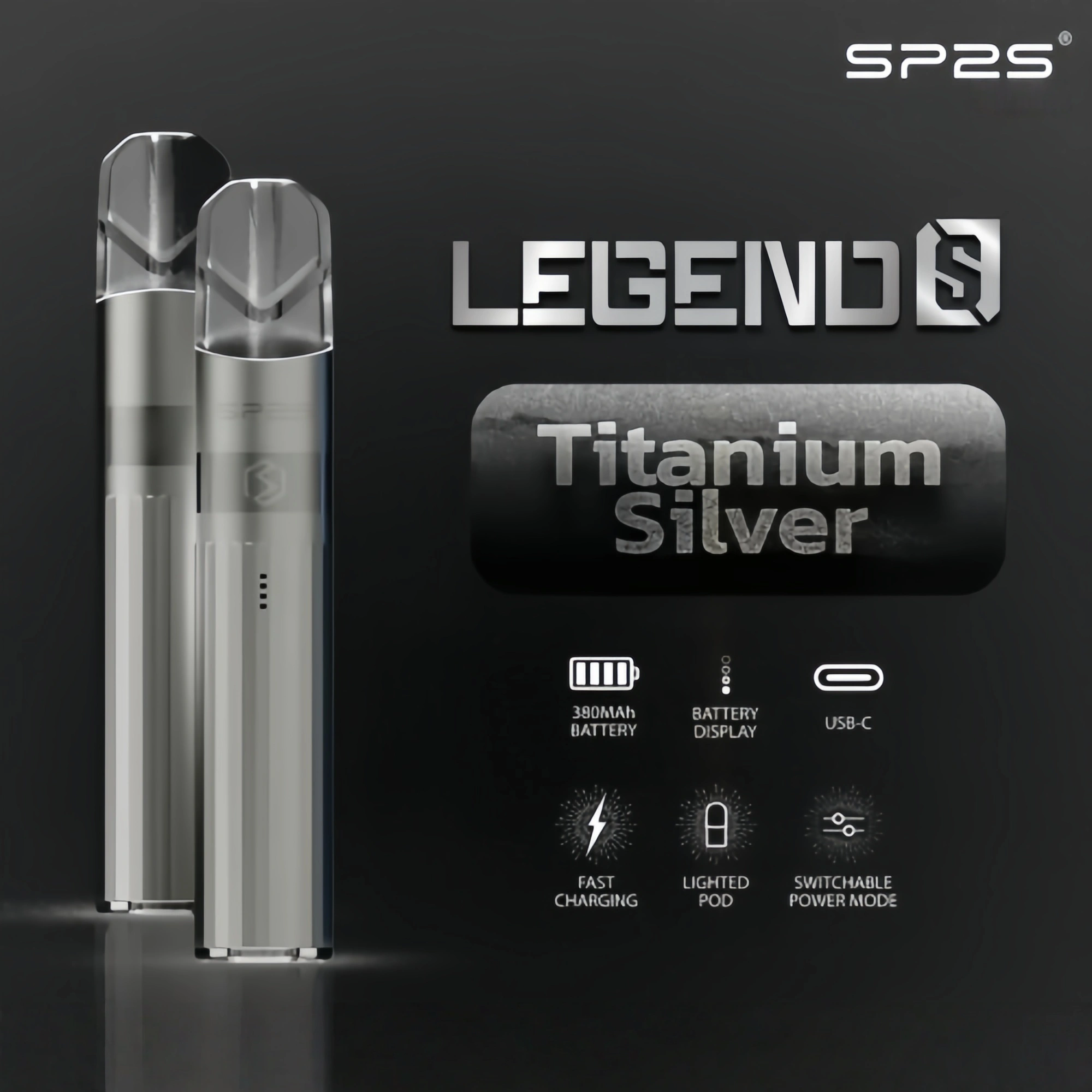 SP2S 鈦金屬升級版主機 質感機身 通用一代煙彈|思博瑞充電式霧化桿:圖片 3